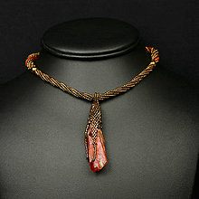 Náhrdelníky - Fhoghair, kremenný náhrdelník, korálky, OOAK - 16121557_