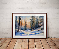 Kresby - Art Print| Zima na horách| č.01 - 16121601_