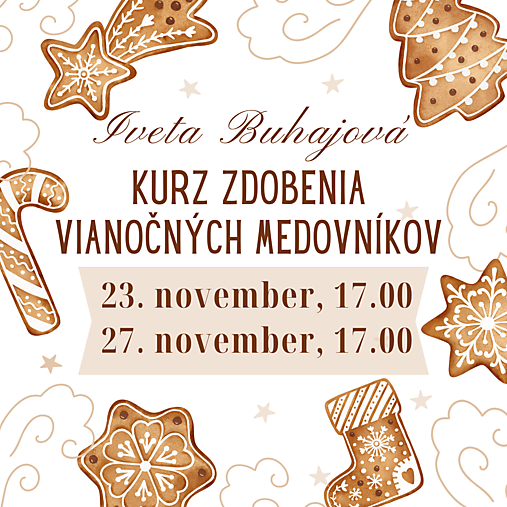 Kurz Zdobenia vianočných medovníkov pre začiatočníkov