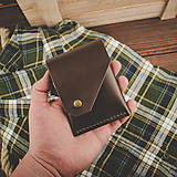 Pánske tašky - Originálna kožená peňaženka Folk (Dark Brown) - 16123724_
