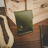 Pánske tašky - Originálna kožená peňaženka Folk (Olive) - 16123765_
