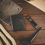 Pánske tašky - Darčekový set kožená peňaženka Forester + kľúčenka (Black) - 16124824_
