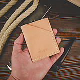 Pánske doplnky - Darčekový set kožený opasok Hills + peňaženka Forester + kľúčenka No.1 (Natural) - 16125066_