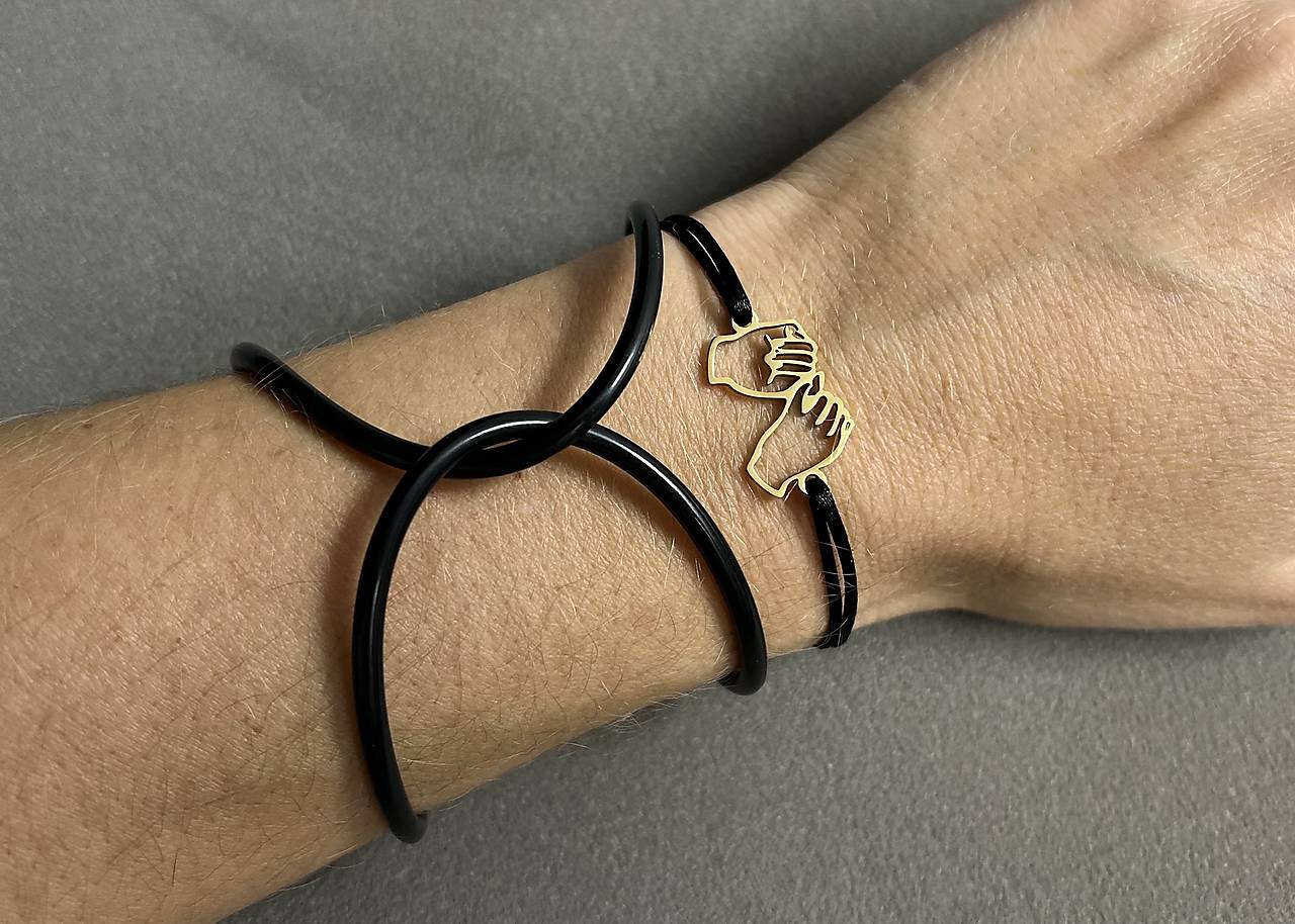 Šnúrkový náramok “Pinky swear BFF” z chirurgickej ocele pre najlepšie kamarátky