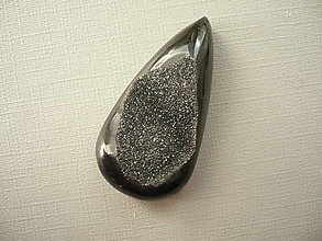 Minerály - Kabošon - onyx s drúzou 36 mm, č.4f - 16122254_