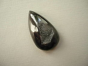 Minerály - Kabošon - onyx s drúzou 29 mm, č.8f - 16122274_