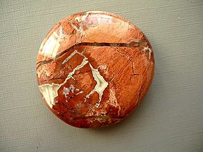 Minerály - Placka - jaspis brekcie 45 mm, č.419f - 16124276_