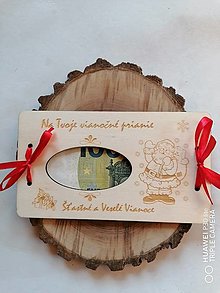 Papiernictvo - Vianočna drevena obálka_ Mikuláš _rôzne farby stuhy - 16122358_