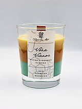 Sviečky - Vôňa Vianoc - sójová sviečka troch vôní v skle s dreveným knôtom, 230 ml - 16124349_