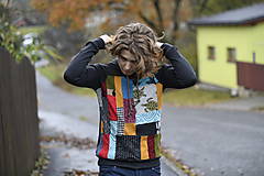 Pánske oblečenie - Merino  mikinka patchwork S - 16122137_