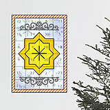 Papiernictvo - Netradičný adventný kalendár cartoon ornamental - hviezdička - 16125785_