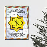 Papiernictvo - Netradičný adventný kalendár cartoon ornamental - hviezdička - 16125786_