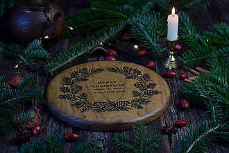 Príbory, varešky, pomôcky - Vianočný podnos/lopár (Marry Christmas) - 16129050_