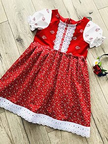 Detské oblečenie - Detské folklórne šaty Janka v červenom - 16130064_