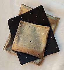 Úžitkový textil - Vianočný obrus s teflónovou úpravou (čierna so zlatou) - 16126193_