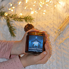 Svietidlá a sviečky - Požehnané Vianoce-sviečka zo včelieho vosku - 16127878_
