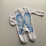 Detské oblečenie - Maľované pyžamko s krídlami pre Vášho malého anjela (veľkosť - 16129976_