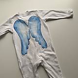 Detské oblečenie - Maľované pyžamko s krídlami pre Vášho malého anjela (veľkosť - 16129987_