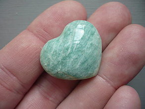 Minerály - Srdíčko - amazonit 27 mm, č.3f - 16129651_
