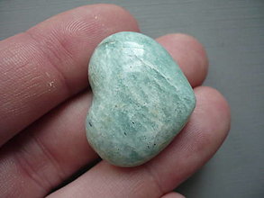Minerály - Srdíčko - amazonit 30 mm, č.4f - 16129656_