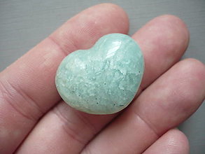 Minerály - Srdíčko - amazonit 28 mm, č.9f - 16129678_