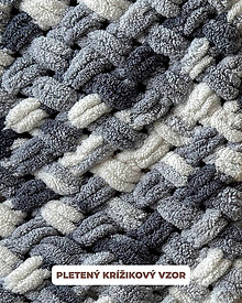 Detský textil - DEKA: Puffy Hrejivá Deka - rôzne veľkosti (Plet. krížikový vzor (120x180cm)) - 16126786_