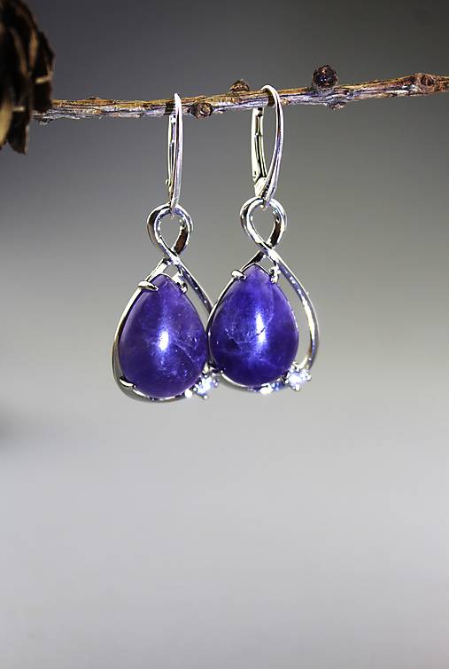 Náušnice - ametyst náušnice SUPERAKCIA! - 16131543_