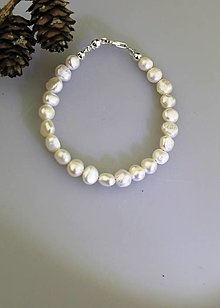 Náramky - prírodné perly náramok na zapínanie - 16132604_