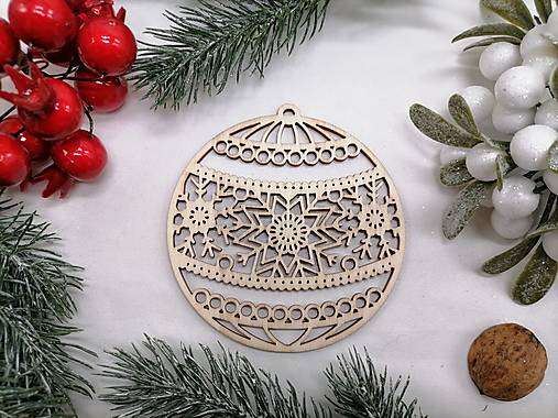 Dekorácie - Vianočná ozdoba prírodná guľa - 16133774_