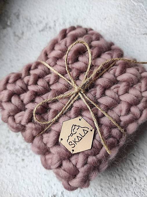 Čiapky, čelenky, klobúky - Chunky čelenka odtieň Mauve - 16131374_