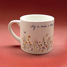 Nádoby - Hrnček espresso lúčne kvety (lúčne kvety - 5) - 16131940_