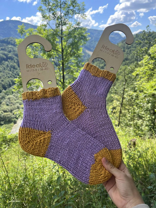 Ponožky fialové pohladenie