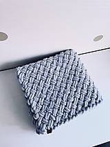 Detský textil - Ručne pletená puffy deka - 16132272_