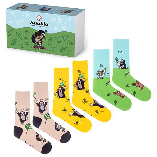 Darčeková krabička ponožiek Fusakle Krtek pre dospelých