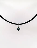 Pánske šperky - Pánsky kožený náhrdelník s čiernou sladkovodnou perlou - 16131611_