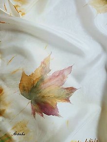 Šatky - Šatka hodvábna - jesenné lístie - 16135263_