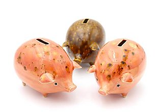 Dekorácie - Brown piggy - pokladnička - 16134957_