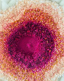 Dekorácie - Kruhová tapiséria “Jarný kvet” - 16137465_