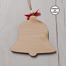 Dekorácie - VIANOCE - drevená vianočná ozdoba zvonček - 16138148_