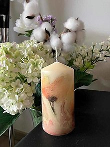 Sviečky - Sviečka Akvarelové kvety - 16135842_