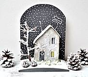 Vianočná dekorácia-Keď v noci sneží