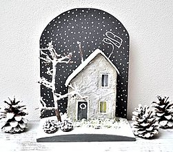 Dekorácie - Vianočná dekorácia-Keď v noci sneží - 16139033_