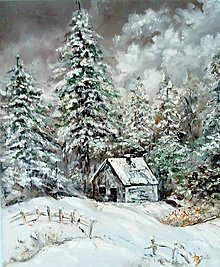 Obrazy - Zimná krajinka - 16138980_
