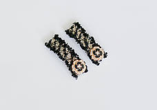  - 2 kusy pukačky  z kolekcie Coco (Čierne variant A (dĺžka 7cm)) - 16138276_