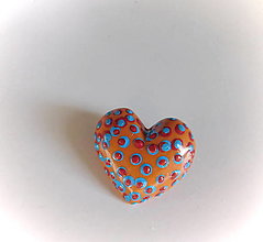 Brošne - maľovaná brošňa bublinky v srdci - 16141047_