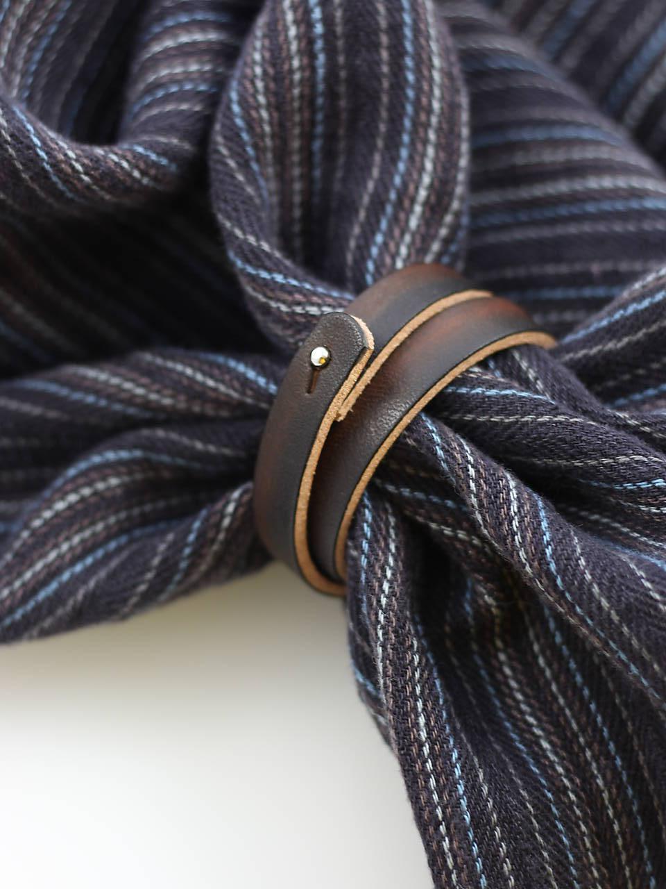 Pánsky elegantný hrejivý šál z pásikavého ľanu