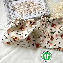 Úžitkový textil - Vianočné bavlnené vrecúško - 1ks - 16138474_