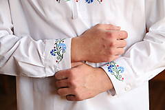 Pánske oblečenie - Pánska ľudová vyšívaná košeľa - 16140138_
