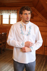 Pánske oblečenie - Pánska ľudová vyšívaná košeľa - 16140139_