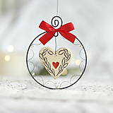 Dekorácie - vianočná dekorácia- srdiečko - 16143441_